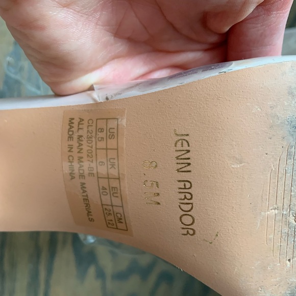 JENN ARDOR Slingback Pumps Pointed Closed Toe Transparent Heels - Picture 6 of 9